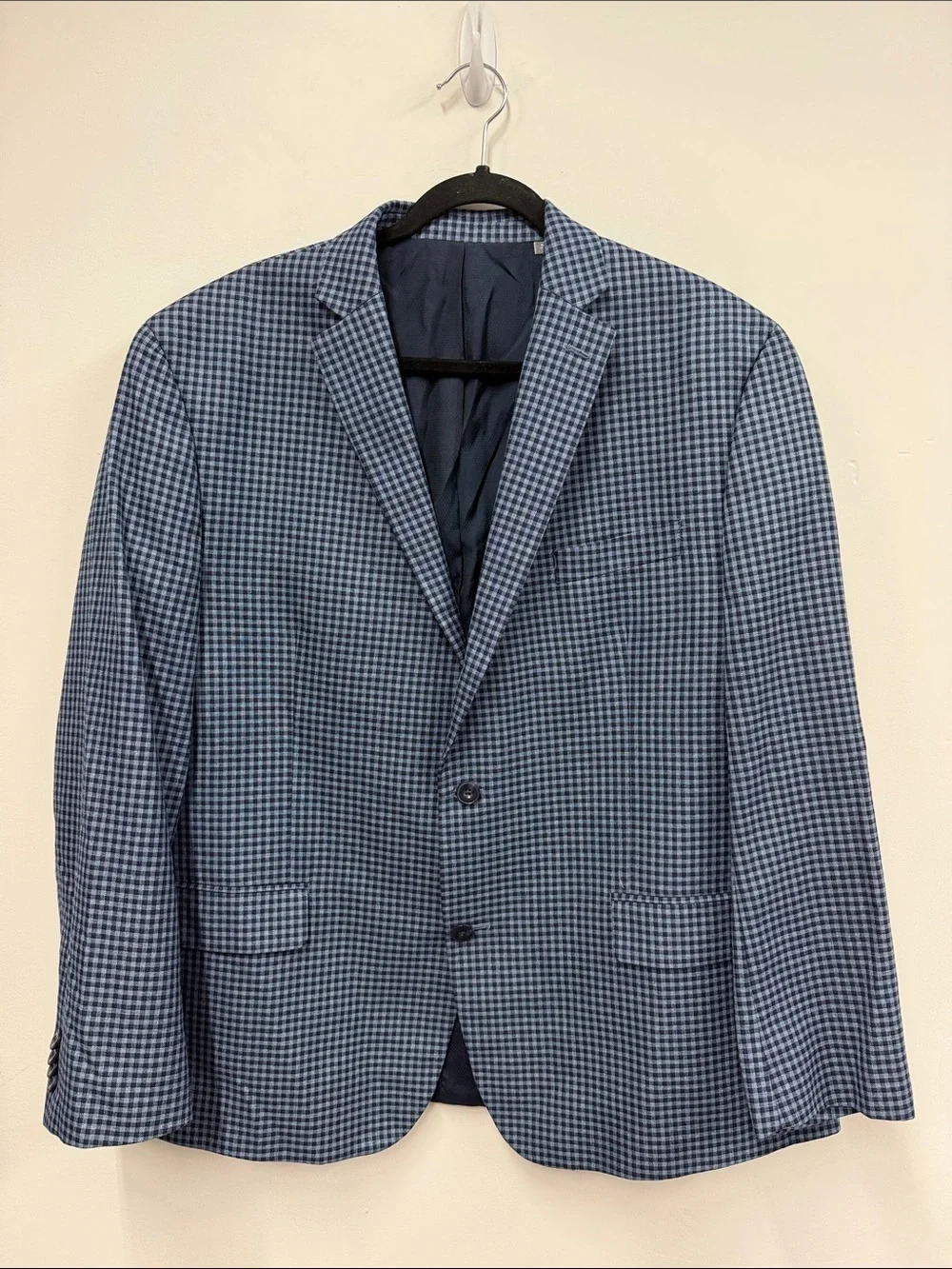 Michael Kors Blue Checked Sport Coat 46R